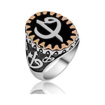 Stillove Gümüş Elif Vav Erkek Yüzük Sl4021 Gümüş