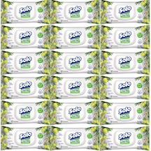 Solo Islak Havlu Mendil 50yaprak Limon &Biberiye 900 Yaprak 18'li Set