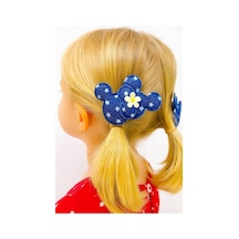 Minnie Kot Desenli Kız Çocuk Toka St07022 Mavi