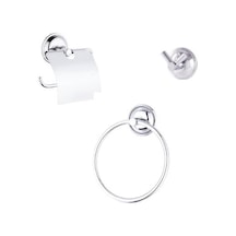 Gürçay Pisa 3'Lü Banyo Aksesuar Seti Krom