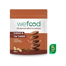 Wefood Glutensiz Mini Kurabiye Kakao & Yer Fıstıklı 5'li 8683347037834 Diğer