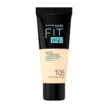 Maybelline New York Fit Me Matte+poreless Fondöten - 105 Natural Ivory 30 Ml Orta Kapsama Alanı, Karıştırılabilir, Doğal Kaplama, Normal Ve Yağlı Ciltler İçin, Sıvı Fondöten, 30ml 00