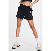 Nike Air High Rise Loose Fit Short Black Kadın Bol Kesim Yüksek Bel Pamuklu Şort Siyah Siyah