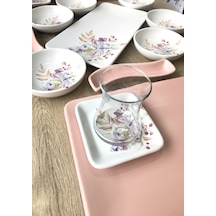 Keramika Siera Bahar Serisi 27 Parça 6 Kişilik Kahvaltı Takımı Beyaz - Mavi