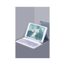 İpad Air 11 2024 Kılıf Kc01 Smart Klavyeli Tablet Kılıfı - Lacivert Diğer