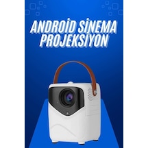 Hd Ayaklı Portatif Projeksiyon Cihazı Android İşlemcili Sinema Projektörü Tkdytgsgeqdh9exnw4n