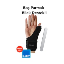 Baş Parmak Ve Bilek Destekli El Bilekliği Metal Atel De Quarvein 5 Termojelli Paket