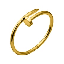 Brezza Lusso Jewelry Sarı Paslanmaz Çelik Çivi Kadın  Bileklik Altın