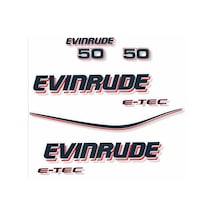 Evinrude 50 Hp Tekne Sticker Etiket Modeli