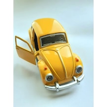 Sarı Çek-Bırak Metal Vosvos Araba Dıe Cast Büyük Boy 12Cm