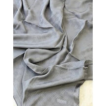 Vakko Vakko-125k40843-a Antrasit Renk Özel Seri Monogram Jakarlı Eşarp Çok Renkli