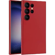 Samsung Galaxy Uyumlu S24 Ultra Kılıf Esnek Premier Silikon Kapak Kirmizi