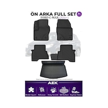 Ford C-max 2011+ 5d Karbon Paspas Takımı +3d Pvc Bagaj Havuzu Set