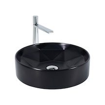Paluci Diamond Matt Black Çanak Lavabo Sırlı