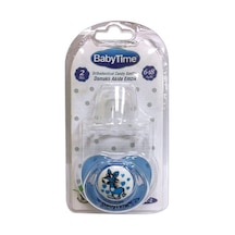 Baby Time Bt141 Silikon Damaklı Desenli Emzik No 2 - Mavi