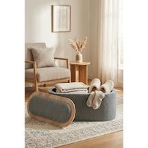 Contes Bohem Sandıklı Orta Sehpa Puf/bench , Gri