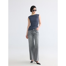 Lcw Jeans Gri Straight Fit Kadın Jean Pantolon