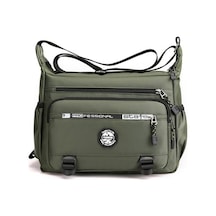 Khalid Bain Büyük Kapasiteli Erkek Çantası Omuzdan Askili Çanta Çok Cepli Crossbody Çanta Erkek Iş Rahat Sırt Çantası Iş Çantası Erkek Alet Çantası Yeşil 001339 Açık Mavi