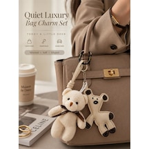 Sevgiliye Hediye Çanta Aksesuarı Peluş Ayıcık Teddy & Küçük Geyik & Kedili Kanca Çanta Süsü Charmı Çok Renkli