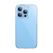 Baseus Simple Case İphone 14 Pro 6.1 Kamera Korumalı İnce Silikon Şeffaf Kılıf- 5775 Mh-hs5508-4777