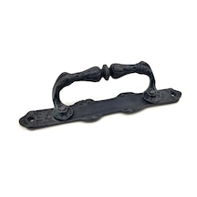 Antika Tarz Dekoratif Pirinç Dar Yan Çekme Kapı Kolu - 225x37 Mm, Oksit Çok Renkli