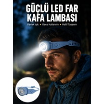 Led Kafa Lambası Kamp Yürüyüş Ve Gece Kullanımı İçin Yeni Nesil - Lisinya Mavi