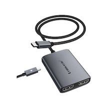 Lemorele Hd30 Type-c To Çift Hdmı 4k 30hz + 1080p 60hz Dual Çoklayıcı Görüntü Aktarıcı Dönüştürücü Adaptör