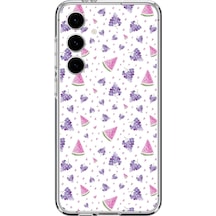 Samsung Galaxy S24 Fe Uyumlu Karpuz Ve Üzümler Baskılı Silikon Kılıf Renkli