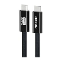Qgeem Qg05 Type-c To Type-c Usb5 Pd Data Kablosu Ve Çevirici 240w 80gbps 8k 60hz 1.2 Metre Siyah