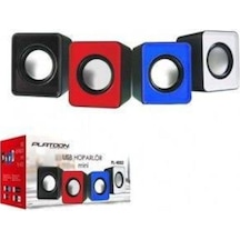Platoon Pl-4082 Usb Mını Speaker 1+1-Beyaz