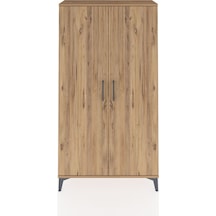 Arges Dolap 4 Raflı 2 Kapaklı 88x30x163 Çam-çam Çam