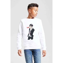 Tshirthane Anime Attack On Titan Baskılı Unisex Çocuk Beyaz Sweatshirt (534755993) Beyaz