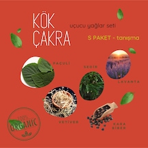 Kök Çakra Tanışma Seti Aromatik Uçucu Yağlar 5 Li Paçuli Sedir Vetiver Karabiber Lavanta
