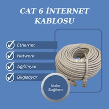 5 Metre Hazir Yapili Internet Kablosu 5 Mt Cat 6