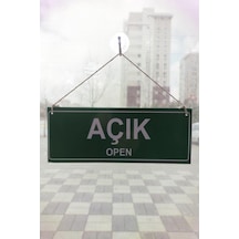 Vantuzlu Açık Kapalı Çift Yön Kapı Tabelası 10X15