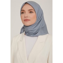 Armine Düz Twill Eşarp - Metalik Mavi 784 - İndigo 784