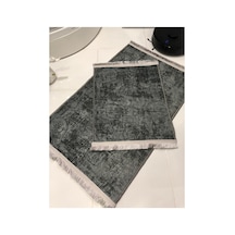 Buççin Online Mağaza Banyo Paspas Takımı Ikili Kaymaz Taban Makinada Yıkanabilir Polyester Orta 6 - 12 Mm Gri Çok Renkli