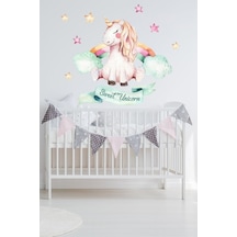 Yıldızlı Unicorn Duvar Sticker Seti