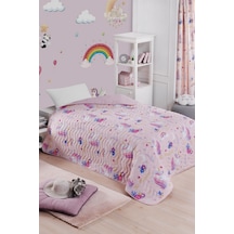 Eponj Home Çok Amaçlı Örtü Tek Kişilik Magical Pembe