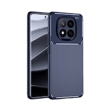 Redmi Note 14 Pro 4g Kılıf Auto Focus Karbon Kapak - Lacivert Bz8683140839697