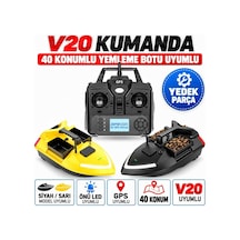 Kumanda V20 Siyah Sarı Önü Led 40 Konumlu Yemleme Botu Uyumlu Yedek Parça