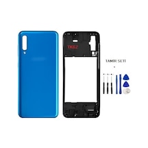 Samsung Galaxy Uyumlu A50 - Sm-a505f Full Kasa Arka Kapak Takım Mavi - Tamir Seti