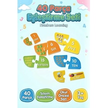 TıfılToys Eğitici Sayıları Öğreniyorum 40 Parça Çocuk Gelişim Ve Zeka Oyunu Puzzle Ve İngilizce Sayı Seti