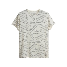 Bad Bear Erkek Tişört Language Tee-24277 Beyaz
