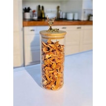9x20 Cm 2 Adet Parlak Şeffaf Renk Geyikli Cam Saklama Kabı Geyik Başlı Y-532,şeffaf Çok Renkli