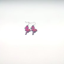 Tedz Collection Flamingo Pin Küpe Çok Renkli