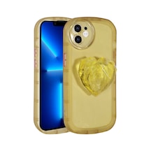 More Tr Apple Uyumlu iPhone 12 Uyumlu Kamera Korumalı Pop Soketli Renkli Mtr Ofro Kılıf-sarı