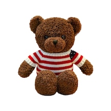 Turki Teddy Ayı Plush Toy Renkli Pillow 40cm Kahverengi Bayrak