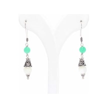 925 Ayar Gümüş Taşlı Telkari Küpe 925 Ayar Gümüş Taşlı Telkari Küpe