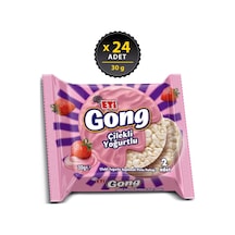 Gong Çilekli Yoğurtlu Kaplamalı Pirinç Patlağı 30 G X 24 Adet